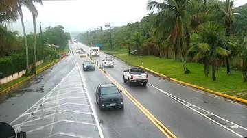 Km 193 da rodovia Rio-Santos Rio-Santos tem tráfego intenso na manhã desta segunda-feira (9) - DER-SP