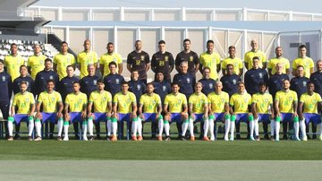 Foto oficial da Seleção Brasileira para a Copa do Catar Seleção Brasileira parte neste sábado (19) rumo ao Catar - Reprodução/Lucas Figueiredo/CBF