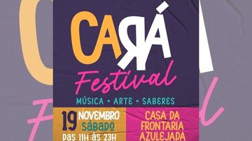 Evento acontece na Casa da Frontaria Azulejada 1º Cará Festival acontece neste sábado em Santos Cartaz do 1º Cará Festival, de Santos - Divulgação/Prefeitura de Santos