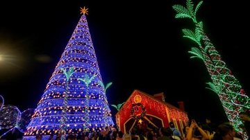 Praia Grande conta com uma programação de Natal durante todo o mês de dezembro Árvore de Natal em PG Árvore de Natal em Praia Grande e cidade enfeitada - Divulgação