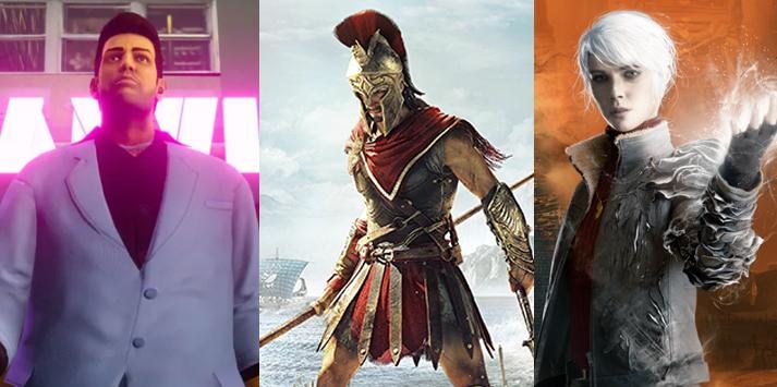 GTA Vice City, Assassin's Creed Odyssey e The Medium são alguns dos jogos que entraram para o catálogo da PS Plus - Reprodução/Internet