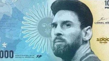 Qual jogador brasileiro você estamparia em uma cédula de Real? Messi pode ir parar em cédula de pesos argentinos Projeção de cédula de 1000 pesos argentinos com a foto de Lionel Messi estampada - Reprodução/Twitter