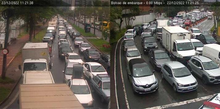 Travessia apresenta excesso de veículos, devido a acidente na rodovia Cônego Domênico Rangoni Travessia Santos x Guarujá - Divugação DH