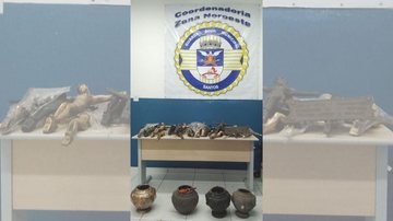 Material foi devolvido ao cemitério GCM de Santos evita furto de peças de bronze em cemitério da cidade Peças de bronze que quase foram furtadas de cemitério de Santos - Divulgação/Prefeitura de Santos