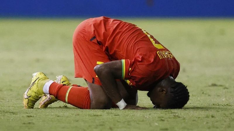 Issahaku comemora gol de Gana sobre a Nicarágua Após boatos, Federação de Gana nega falta de uniforme para Copa do Mundo selecao gana - Foto: Reuters