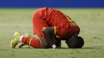 Issahaku comemora gol de Gana sobre a Nicarágua Após boatos, Federação de Gana nega falta de uniforme para Copa do Mundo selecao gana - Foto: Reuters