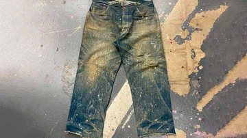 Calça foi adquirida por dois colecionadores de peças vintage, Zip Stevenson e Kyle Haunter Calça jeans Levi's Calça jeans surrada - Reprodução