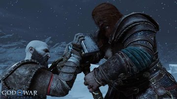 No Twitter já circulam vídeos e descrições de cenas importantes do jogo que envolvem os protagonistas, Kratos e Atreus, incluindo os antagonistas, Thor e Odin - Reprodução/Internet