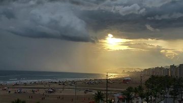 Calor e chuva acompanhada de fortes ventos e raios são previstas para litoral Tempo no litoral - Foto: Silvia Cristina