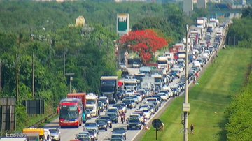 ACESSO IMIGRANTES BAIXADA - Reprodução/Ecovias