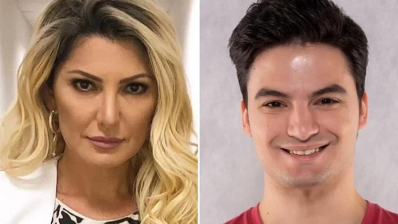 Antonia Fontenelle terá que pagar R$ 20 mil ao influencer Felipe Neto Antonia Fontenelle e Felipe Neto Mulher loira à esquerda e homem branco com topete escuro ao lado direito - Reprodução