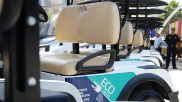 Patrulhamentos acontecem diariamente, das 10 às 23 horas, em dois turnos Carro elétrico Carros elétricos - Divulgação