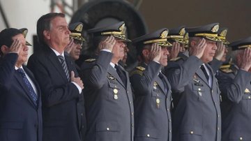 Presidente foi a formatura de 395 cadetes da Aman Jair Bolsonaro - Foto: Estadão