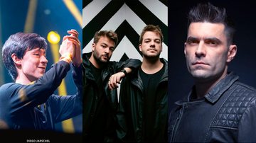 Os portões que dão acesso ao Planet Music abrirão às 18h Liu, Dubdogz e Gabe dão início ao festival de música electrônica em Bertioga Liu, Dubdogz e Gabe - Divulgação/Prefeitura de Bertioga