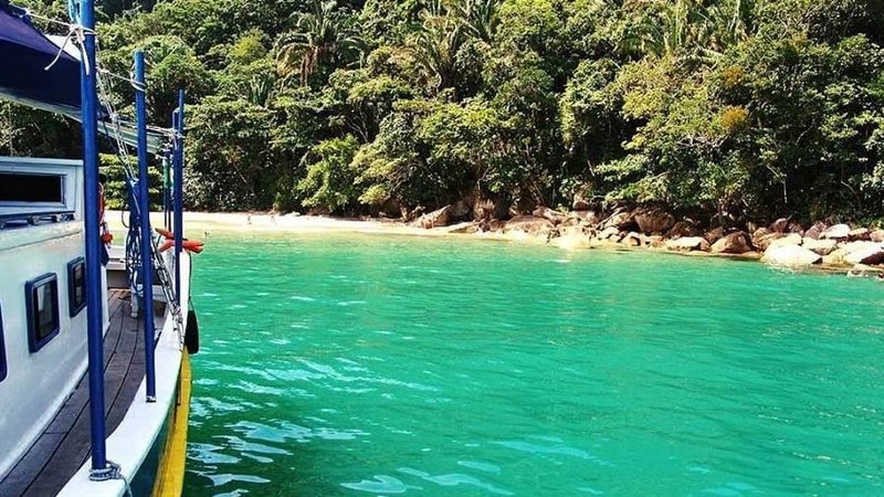 A Praia do Sapateiro, localizada em Ubatuba, Litoral Norte de São Paulo, é uma das praias mais procuradas da região, conhecida por sua beleza natural e sua água cristalina - Reprodução