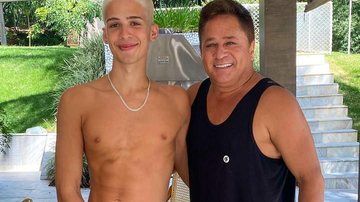 João Guilherme, 20 anos, é o filho caçula de Leonardo João Guilherme e Leonardo Jovem ao lado esquerdo e um idoso ao lado direito - Reprodução
