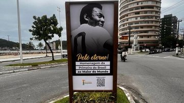 Ação dá sequência à série de homenagens, eternizando a figura do Atleta do Século no Município Pelé em São Vicente - Divulgação PMSV