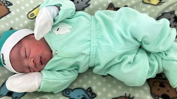 Riquelme veio ao mundo no domingo (1º), às 20h48, com 47cm e 2.864kg - Divulgação