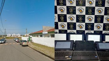 Batalhão de Ações Especiais de Polícia localizou os eletrônicos em uma caixa de luz Roubo em escola de Itanhaém - Reprodução: Google Street / Polícia Civil