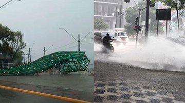 Cidades da Baixada Santista sofreram com as chuvas das últimas 24 horas Tempo no litoral - Reprodução