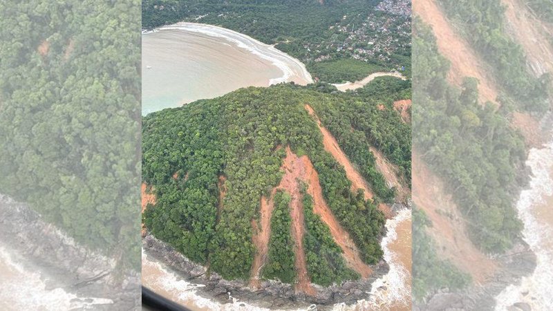 Não fique em áreas de encosta. Procure um dos nossos abrigos ou casas de familiares Atenção: Defesa Civil de São Sebastião alerta para chuvas de até 200 mm nos próximos dias Morros com deslizamentos em São Sebastião - Caraguá Urgente