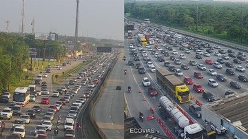 Rodovias somam mais de 25 km de congestionamento Condições da via - Divulgação Ecovias