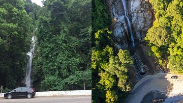 Cachoeira Toque-Toque Grande possui cerca de 30 metros de queda d’água Cachoeira Toque-Toque pós tragédia - Reprodução / Portal Costa Norte