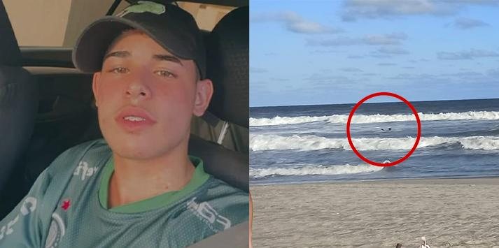 Gabriel entrou no mar por volta das 17h e foi surpreendido por uma forte correnteza Jovem desaparecido em Itanhaém - Arquivo pessoal