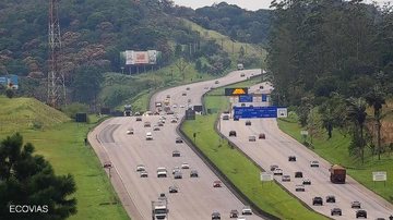 Visibilidade é boa no SAI, segundo a Ecovias IMIGRANTES AGORA: tráfego é lento em direção ao litoral Km 28 da rodovia dos Imigrantes - Ecovias