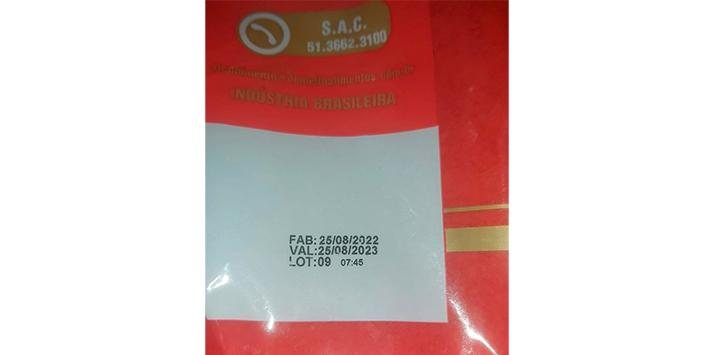 Direção da escola divulgou embalagem do arroz com data de validade dentro do prazo Embalagem de arroz - Reprodução/Internet