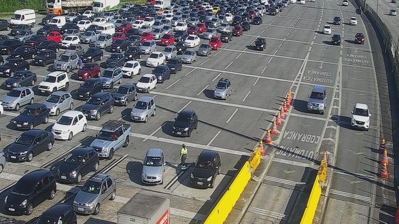 Km 32 da rodovia dos Imigrantes - Pedágio AGORA: Imigrantes está congestionada no sentido litoral - Ecovias