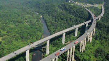 Poderão ser implantadas operações especiais como a 7x3 no Sistema Anchieta-Imigrantes Até 240 mil veículos devem descer a serra rumo à Baixada Santista no feriadão Pontilhões da rodovia dos Imigrantes - Artesp