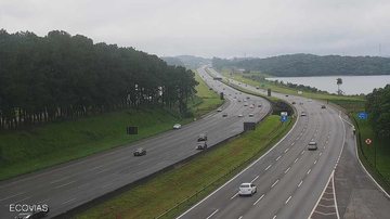 Km 28 da rodovia dos Imigrantes IMIGRANTES AGORA: fluxo de veículos é intenso sentido capital - Ecovias