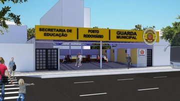 Prefeitura inclusive já divulgou maquetes em 3D do projeto da nova rodoviária - Reprodução/Prefeitura de São Vicente