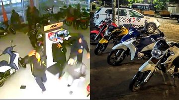PM impede furto de motos em concessionária e detém 6 em Caraguatatuba Criminalidade no litoral norte - Divulgação PM