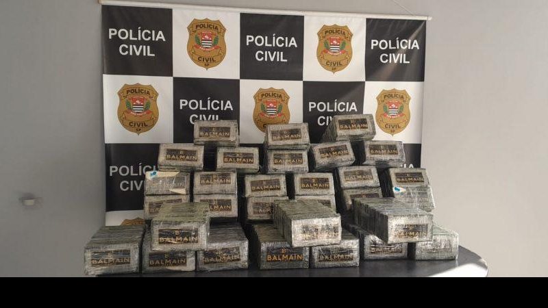 Tijolos de cocaína encontrados em caminhão suspeito, em Santos 2 - Polícia civil apreende 300 tijolos de cocaína em Santos - Imagem: Divulgação / Polícia Civil