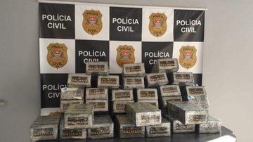 Tijolos de cocaína encontrados em caminhão suspeito, em Santos 2 - Polícia civil apreende 300 tijolos de cocaína em Santos - Imagem: Divulgação / Polícia Civil