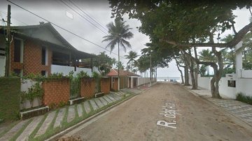 Rua das Acácias, no balneário Pernambuco, onde ocorreu um dos crimes - Reprodução/Google Mapas