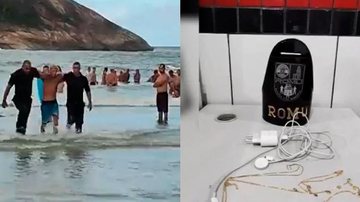 Um foi preso e dois conseguiram fugir após roubo a turistas Criminalidade em Guarujá - Reprodução Plantão Guarujá