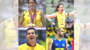 A partida terá início às 11 horas de sábado (11), na Arena Esportiva montada na orla da Guilhermina, com entrada gratuita Praia Grande: "Jogos das Estrelas" terá quatro campeões olímpicos de vôlei Jogadores de vôlei Rodrigão, Giba, Dante e Serginho - Divulgação/Prefeitura de Praia Grande