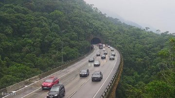 Km 48 da rodovia dos Imigrantes Imigrantes tem quase 10 km de congestionamento no sentido capital Rodovia congestionada - Imagem: Divulgação / Ecovias