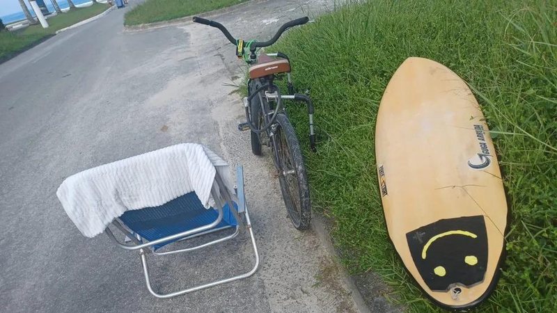 O surfista saiu da água gritando "pega ladrão" e contou com o suporte da GCM, que passava pelo local dos fatos - Divulgação Prefeitura