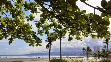 Praia Grande está com apenas duas praias com bandeira verde da Cetesb Vai dar praia? Confira como anda a balneabilidade na Baixada Santista Orla de Praia Grande - Esther Zancan