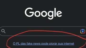 © Print da página principal do