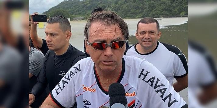 Ex-presidente visita o litoral norte durante feriado Bolsonaro no litoral - Foto: Arquivo Praia Grande Mil Grau