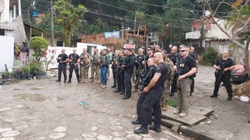 Operação Escudo teve início na semana passada, em Guarujá  Policiais da Operação, no Guarujá - Divulgação