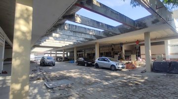Espaço está em fase de finalização de obras  estacionamento em obras - Divulgação/Mercadão Shopping
