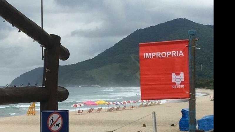 Praia de Maresias tem recebido frequentemente a bandeira vermelha - Divulgação