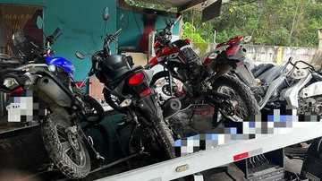 Moto roubada no final de julho foi recuperada na tarde de ontem (8) Moto roubada no litoral - Divulgação Polícia Civil