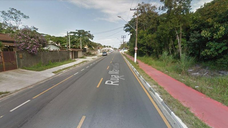 Velocidade máxima da rua Manoel Gajo é 40 km/h - Reprodução/Google Earth